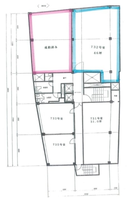 新大宗ビル3号館732 間取り図