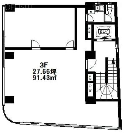 九段芦川ビル3F 間取り図