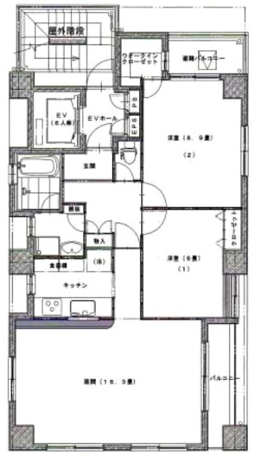 多町高久ビル5F 間取り図