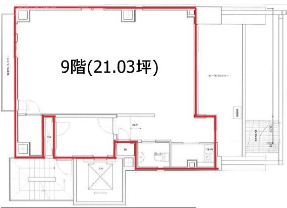 ACN新宿ウエストビルディング9F 間取り図