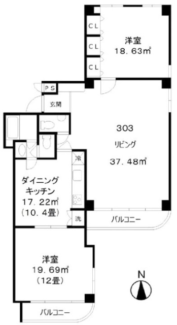 エクシードメゾン三田ビル303 間取り図