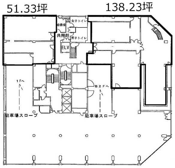 朝日ビルB1F 間取り図