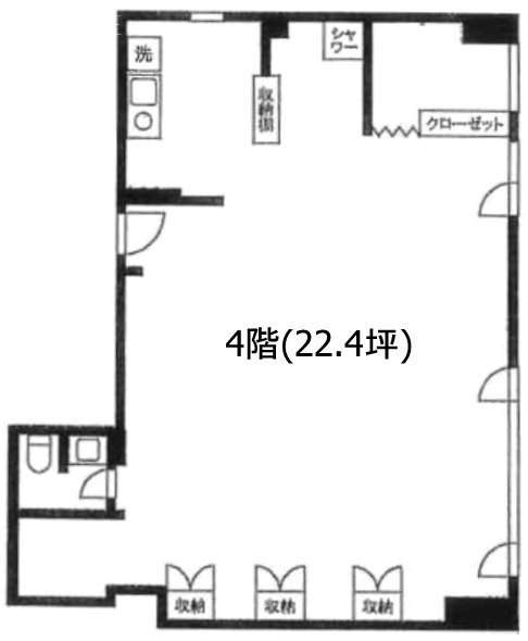 赤坂福富ビル4F 間取り図