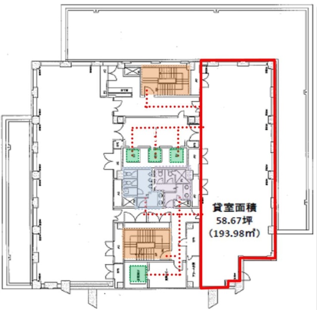 オリックス目黒ビル10F 間取り図