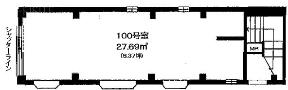 中銀第2新橋マンション100 間取り図