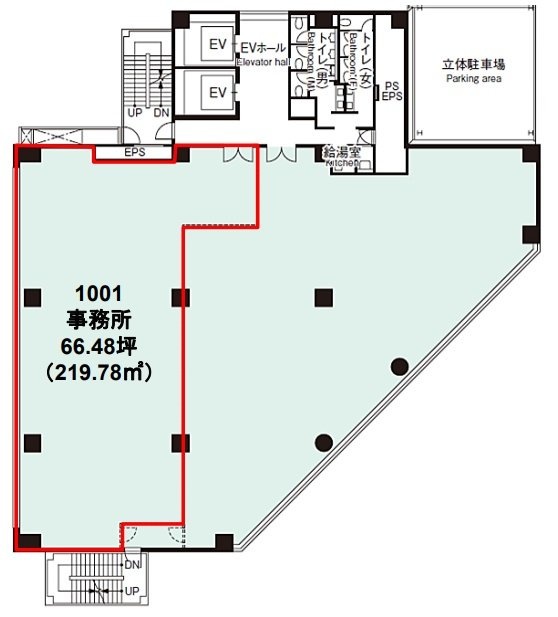 新四curumuビル1001 間取り図