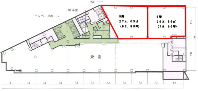 小田急サザンタワー5F 間取り図