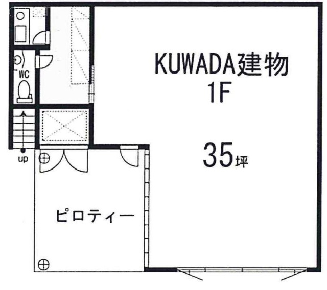 KUWADA建物ビル1F 間取り図