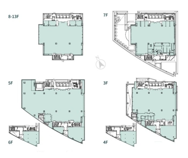 (仮)南砂町PJ4F～13F 間取り図