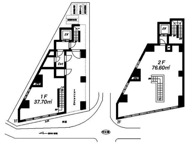Beverly Homes麻布十番1F～2F 間取り図