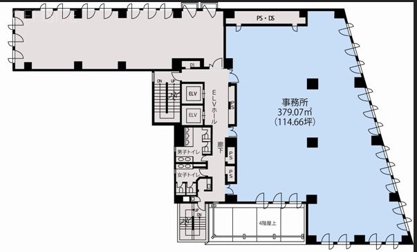いちご東五反田(G-PLACE五反田)ビル5F 間取り図