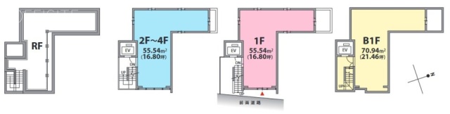 J3ビルB1F～4F 間取り図