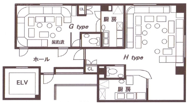 かつらぎビルH 間取り図