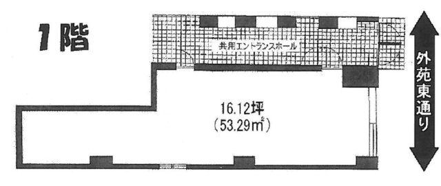 麻布台ロイヤルプラザビル1F 間取り図