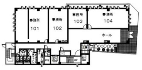 ラレーブ本厚木Ⅱ1F 間取り図