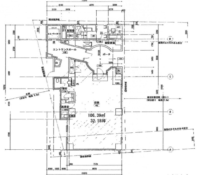 ヒューリック恵比寿ビル1F 間取り図