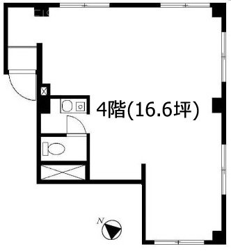 鹿鳴館ハイツ原宿4F 間取り図