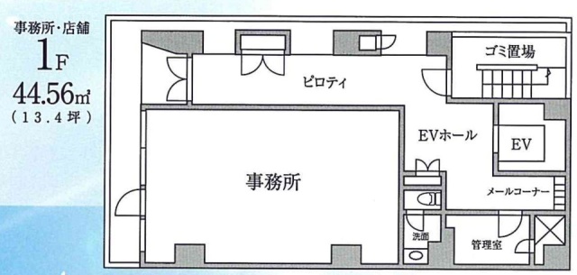 カスティリーノオーティー日本橋1F 間取り図