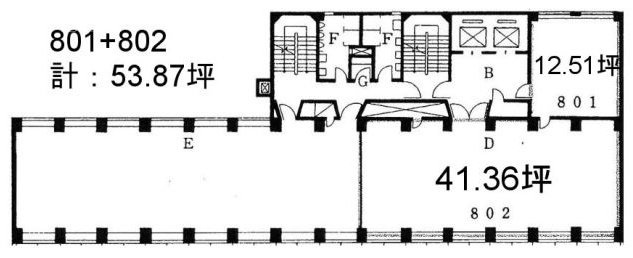 丸石第二ビル8F 間取り図