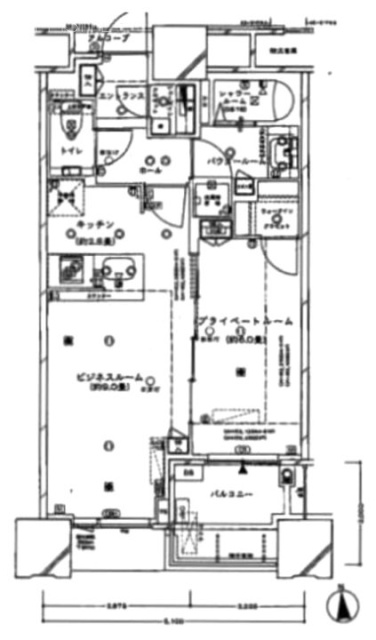 DEUX TOURS CANAL&SPA EAST棟48F 間取り図