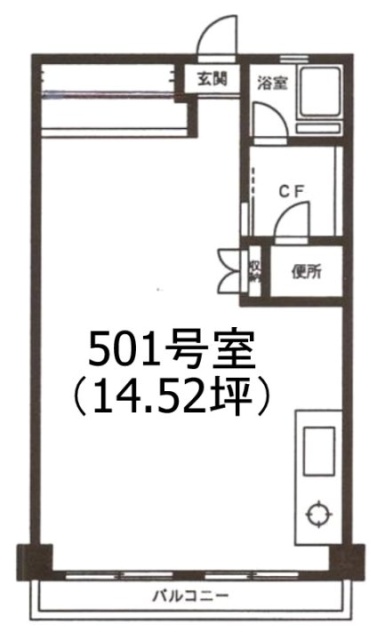 用賀駅ビル501 間取り図