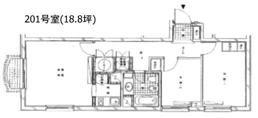 東高神宮前ペアシティー201 間取り図