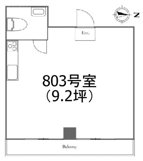 自由が丘スカイビル803 間取り図