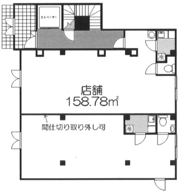 ツリーデン勝田台北口ビル1F 間取り図