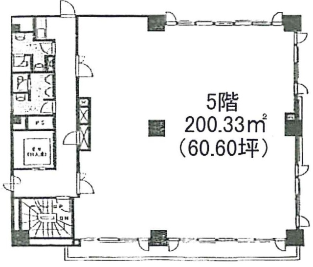 扇町キンガビル5F 間取り図