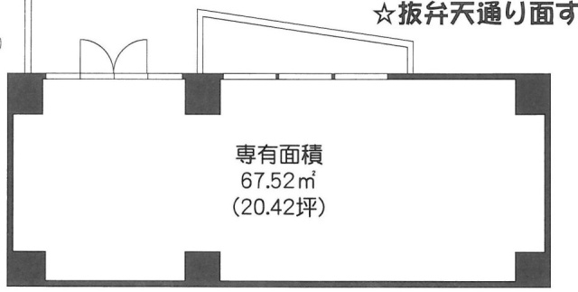 クレアール余丁町ビル1F 間取り図