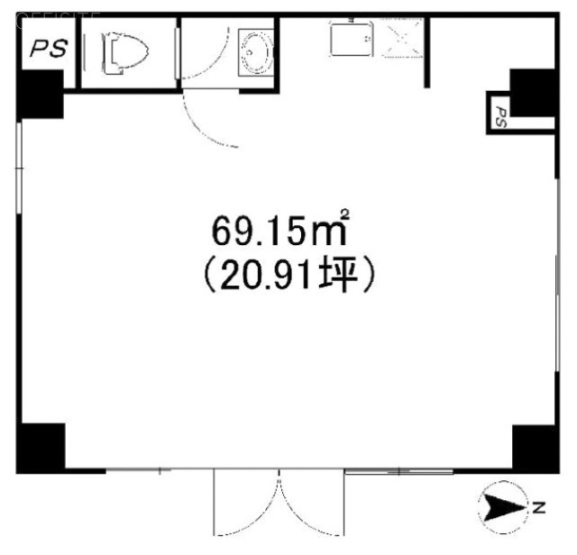 大出ハイツビル101 間取り図