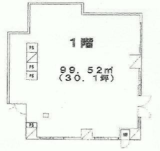 リエール若松町ビル1F 間取り図