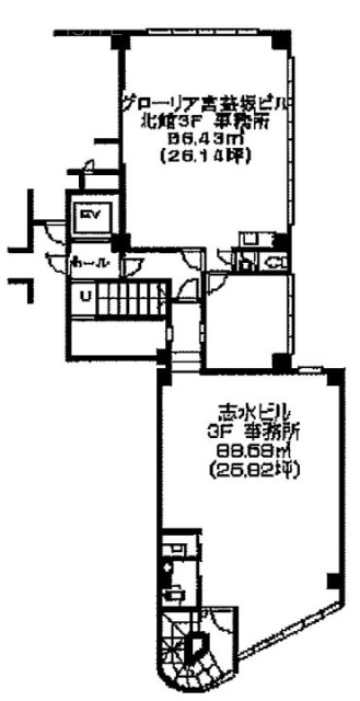 志水ビル3F 間取り図