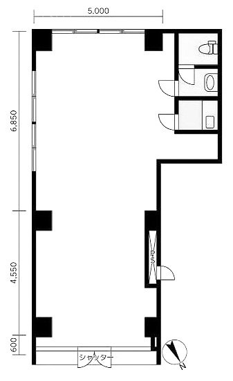 ストーク東神田1F 間取り図