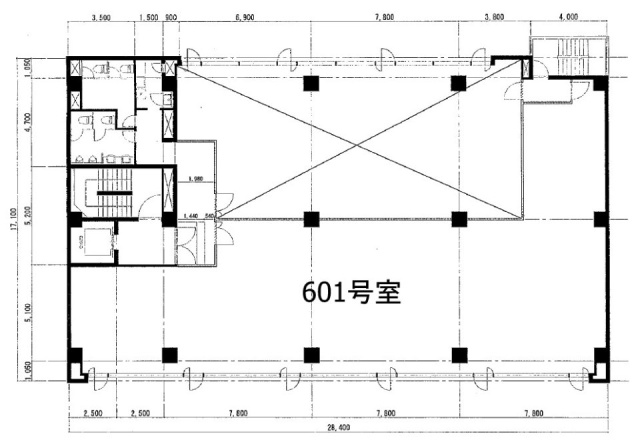 第二高取ビル601 間取り図