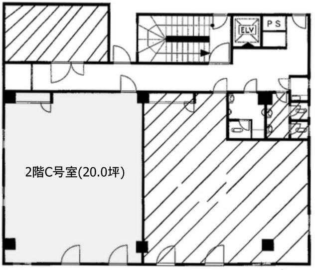 八幡コーポラスC 間取り図