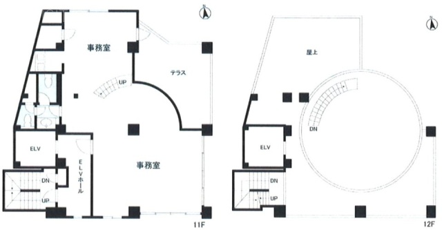 H2 AOYAMAビル11F～12F 間取り図