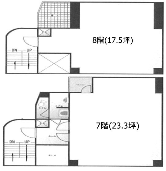 池袋C3ビル7F～8F 間取り図