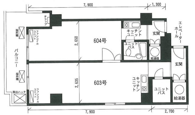 銀座アビタシオン604 間取り図