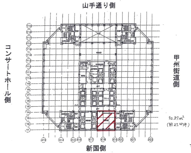 東京オペラシティ29F 間取り図