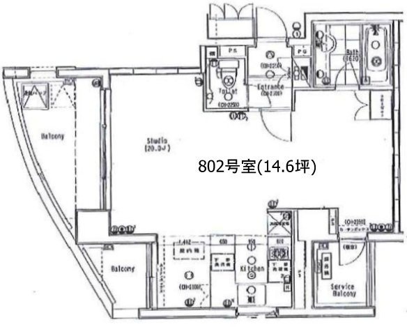 ファーロ南青山802 間取り図