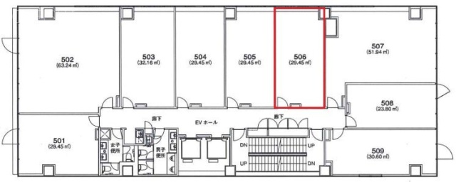 クロスオフィス渋谷506 間取り図
