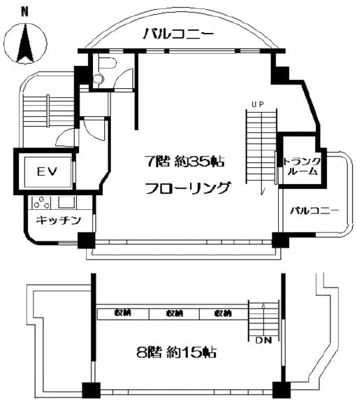 パラッツォオオヤマビル7F～8F 間取り図