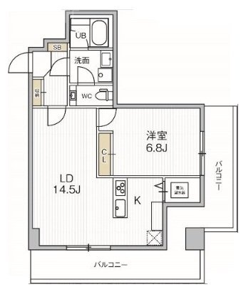 ICON PLACE SHIBAKOEN1104 間取り図