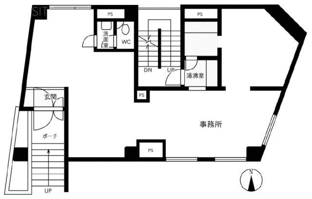 クリザンテエム館1F 間取り図