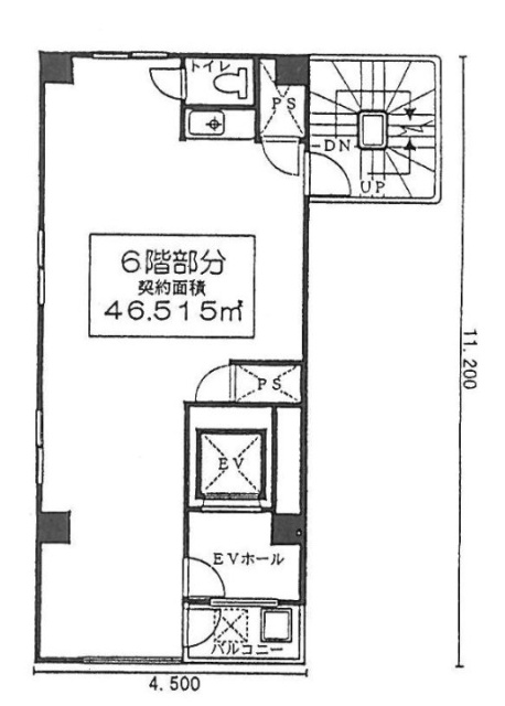 両銀東京ビル6F 間取り図