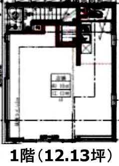 緑1丁目貸店舗ビル1F 間取り図