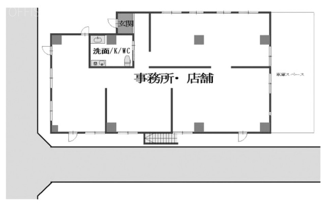 高山学園ビル1F 間取り図