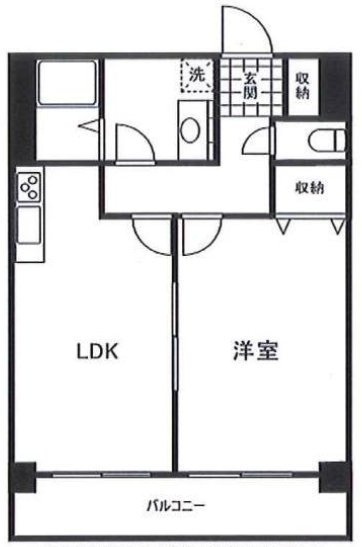 メゾンドヴィレ赤坂ビル602 間取り図