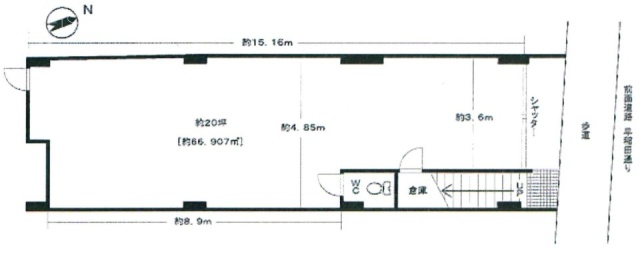 メイプルアベニューハウスビル1F 間取り図